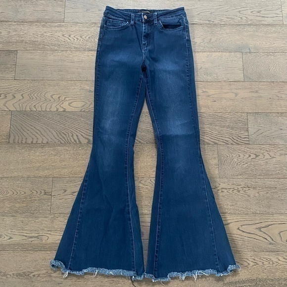 Flying Monkey High Rise Super Flare Jeans - Picture 1 of 10